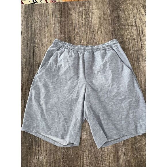 Lululemon Pace Breaker Short *Linerless 9" Heather Allover Sea Salt Light Cast M - Picture 2 of 4